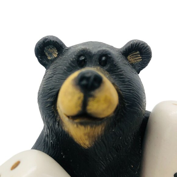 Sitting Black Bear Holding Salt & Pepper Shakers 3 Piece Set - Picture 5 of 10